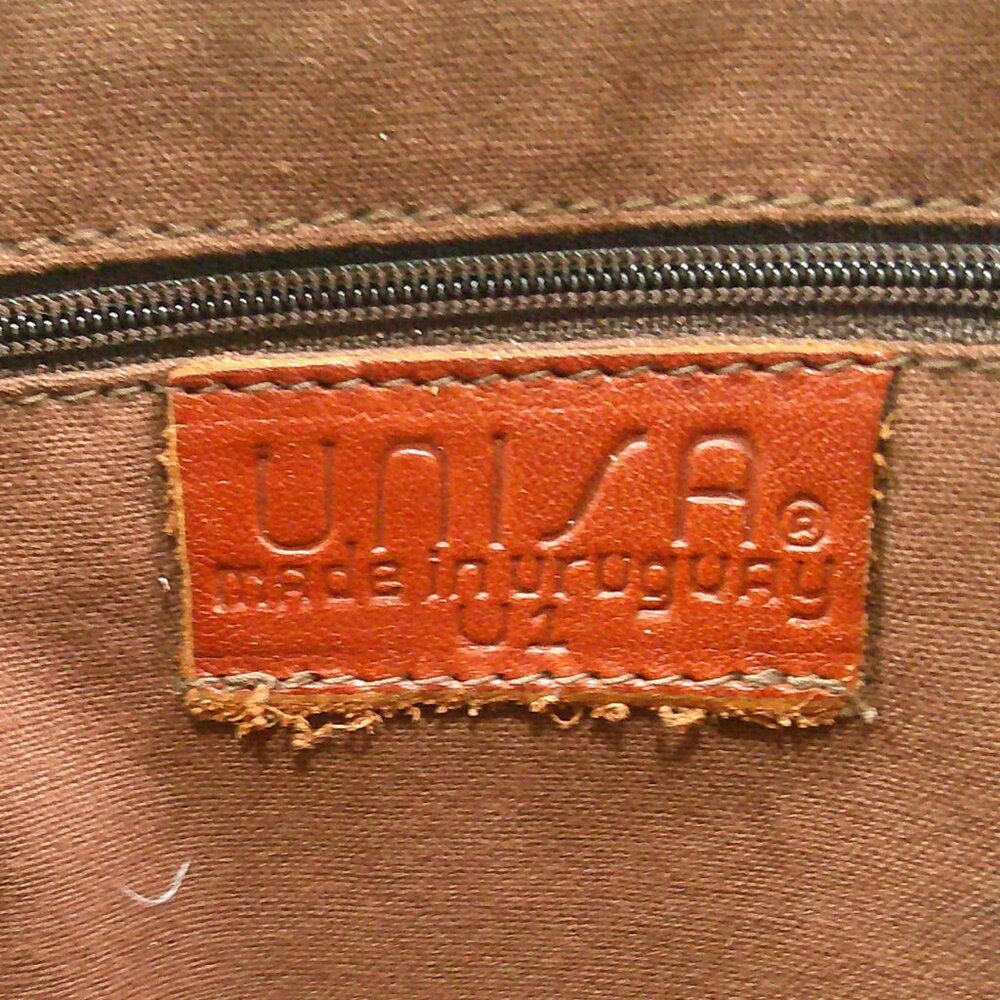 Unisa Rare Leather Vintage Large 16' Half Moon Shoulder Bag Purse Pocketbook - Picture 2 of 11